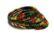 Bracelet spirale perle en bois rasta