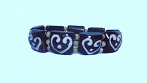 Bracelet en os avec motifs '' CŒUR  ''